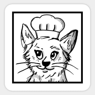 Cooking Cat for Chef Cat Lovers Sticker